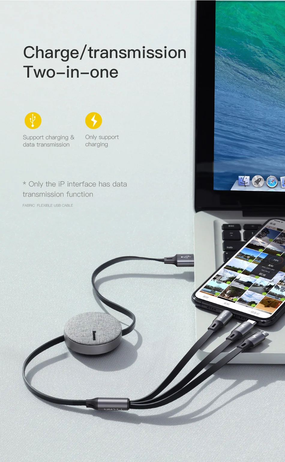 Baseus 3 в 1 USB кабель для iPhone XR Xs Max usb type C кабель для samsung S10 Xiaomi mi 9 зарядный кабель mi cro USB гибкий кабель