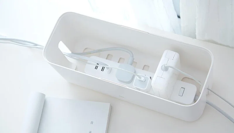 xiaomi шнур питания гнездо коробка для хранения пыли изоляции полосы разъем база охлаждения отверстие отделка связывания коробка дома Storag инструменты