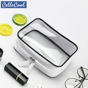 Прозрачная дорожная косметичка CelleCool, чехол для макияжа на молнии, прозрачная косметичка, функциональный Организатор, сумка для хранения, сумка для туалетных принадлежностей