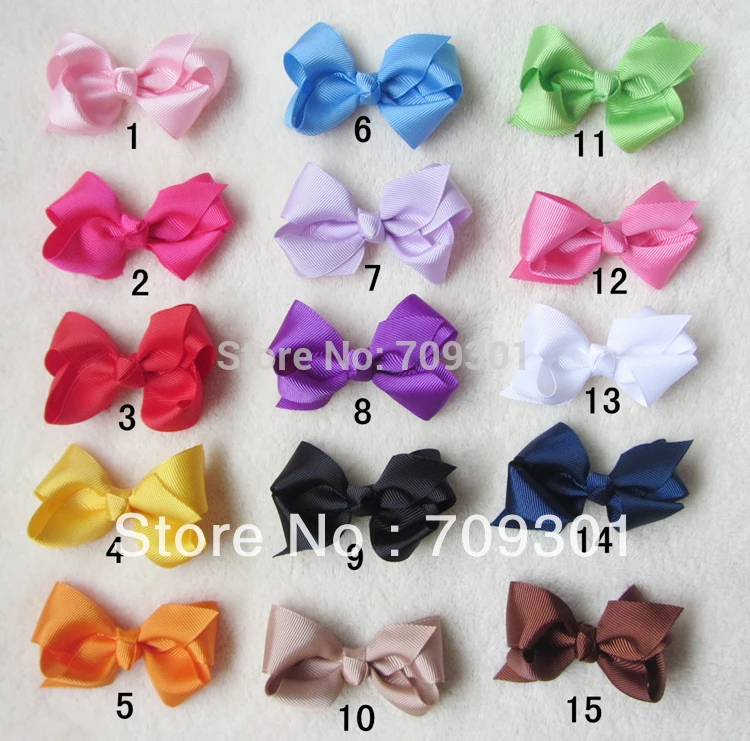 

3" Hair bows headbands Ribbon Bows with elastic headbands 15 colors 60pcs/lot free shipping