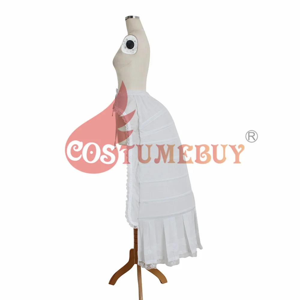CostumeBuy для женщин рококо Викторианский гражданская война свадебное платье косплей подъюбник кринолин нижняя юбка белая клетка рамки Паньер суета