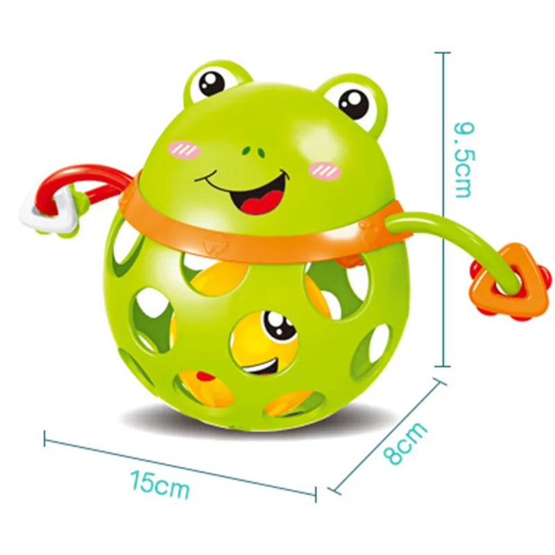 

Cute Baby Rattle Animal Frog Tiger Ball Teether Infants Toy Best Baby Toys BM88