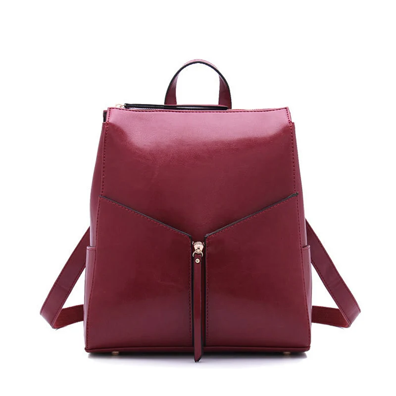 DIENQI Fashion female genuine leather women backpack feminine backpack for teenager girls school bag backbag schoolbag