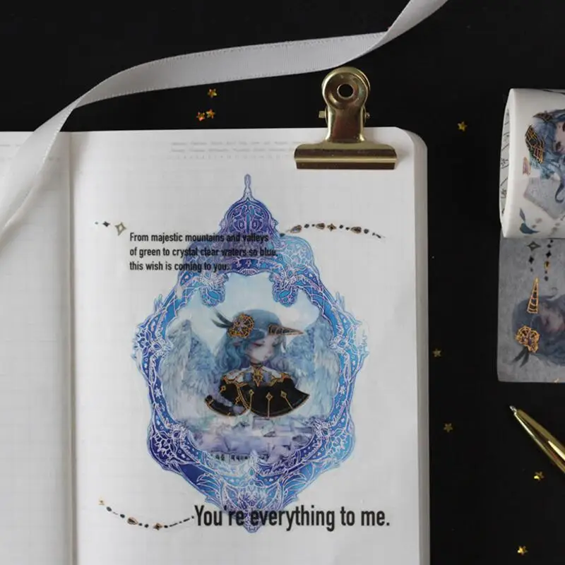 Золочение планеты звезда лунный Метеор шелковая лента васи клейкая DIY