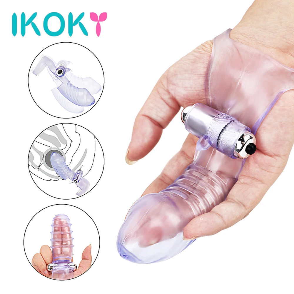 IKOKY палец рукав вибратор точка G Массаж клитор стимуляция Женский мастурбатор
