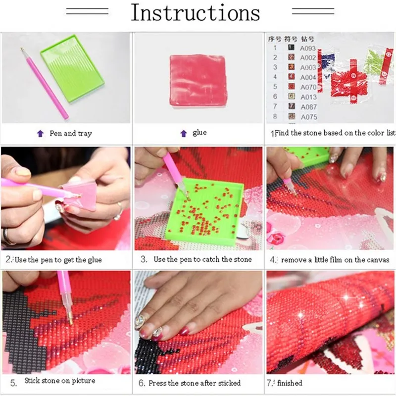 

5D Diamond Embroidered Cute PinkTiger Butterfly Diy Diamond Painting Round Mosaic Animal Home Decoration Painting Gift