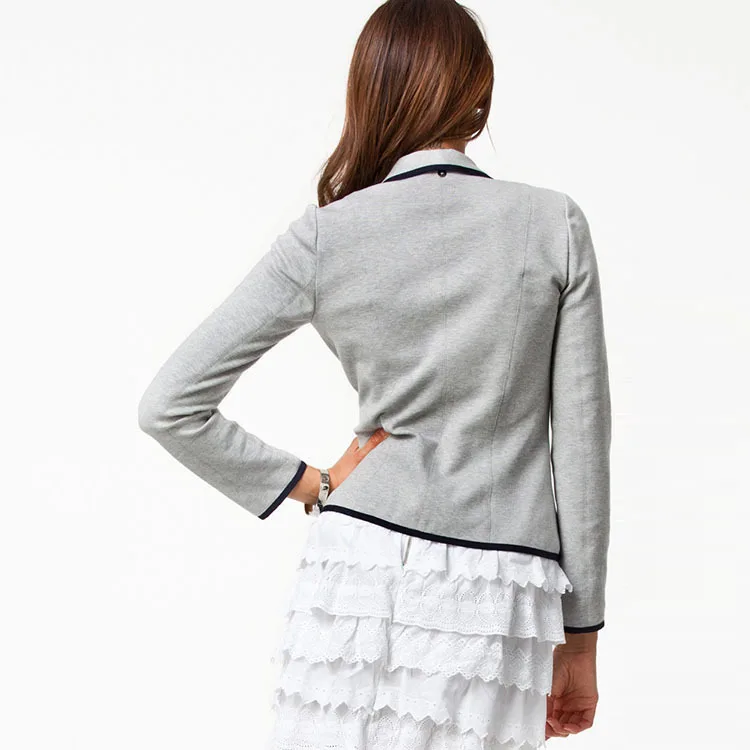 Радость На Душу Населения 2017 Твердые короткие Пиджаки Повседневная Весна