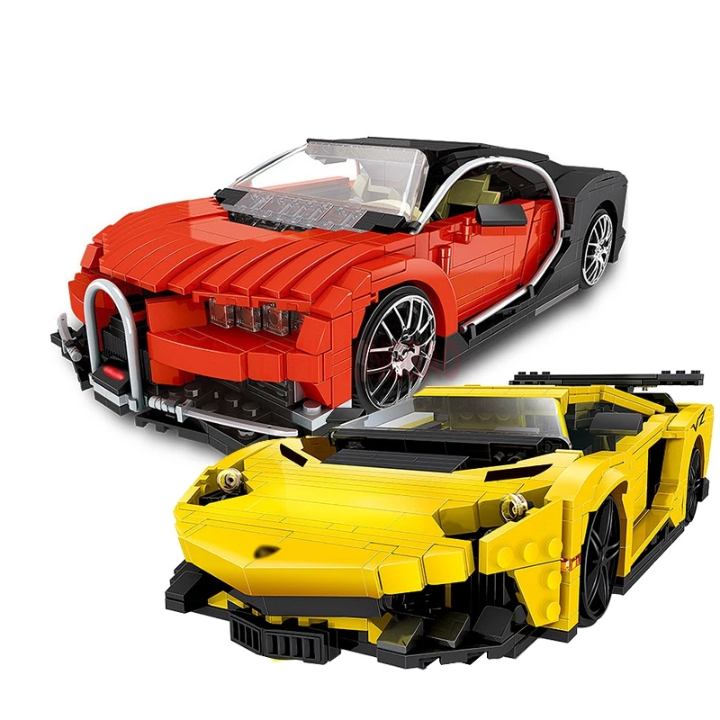 XingBao 03008 желтый Flash Racing 03011 красный фантомный гоночный автомобиль строительные