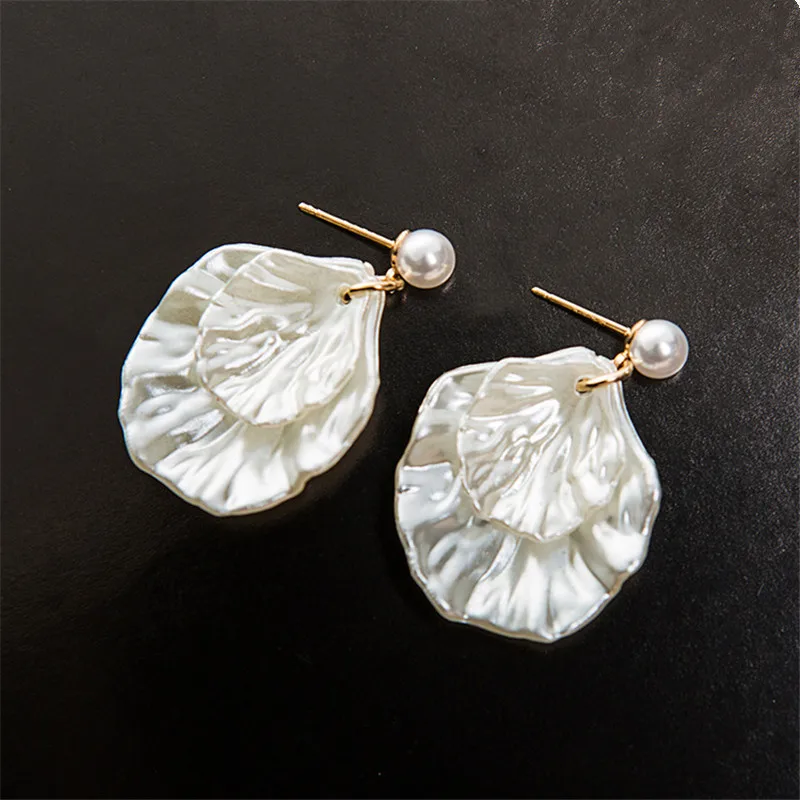 Ливера Новая мода В виде ракушки сплав Ленточки Серьги Личность крюк простой