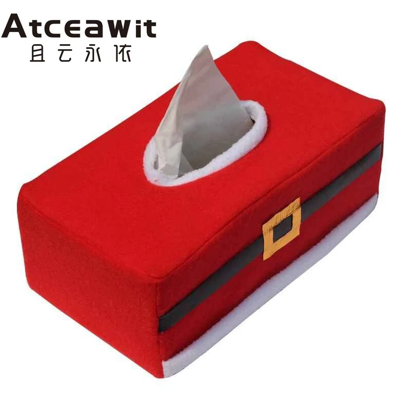 Новый ремень/узор клевера Рождественская тканевая коробка чехол рождественское