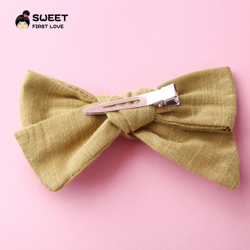 18 шт./лот ручная работа тканевые повязки на голову с бантом заколки для девочек