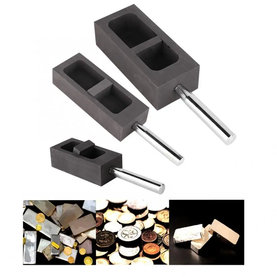 Professional Pure Graphite Ingot Casting Mold Mould Crucible For Gold Silver Melting Casting Refining Jewelry Making Tool l