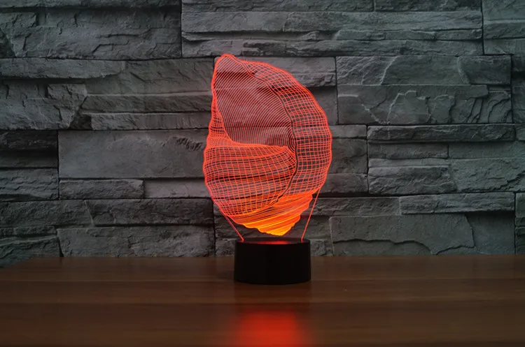 Новое поступление в форме раковины ночник лампа 3D светодиодная вспышка