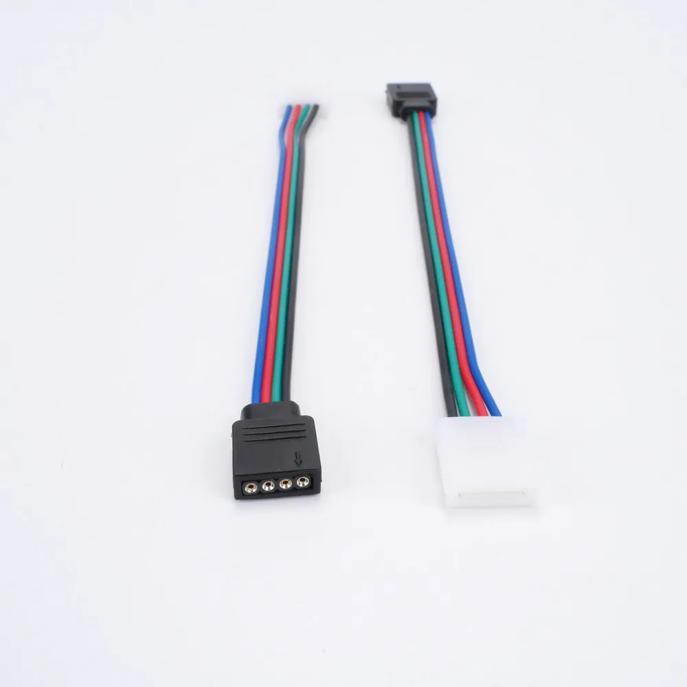 10 шт. мм 4 контактный мужской разъем PCB кабель для RGB 5050 3528 светодиодные