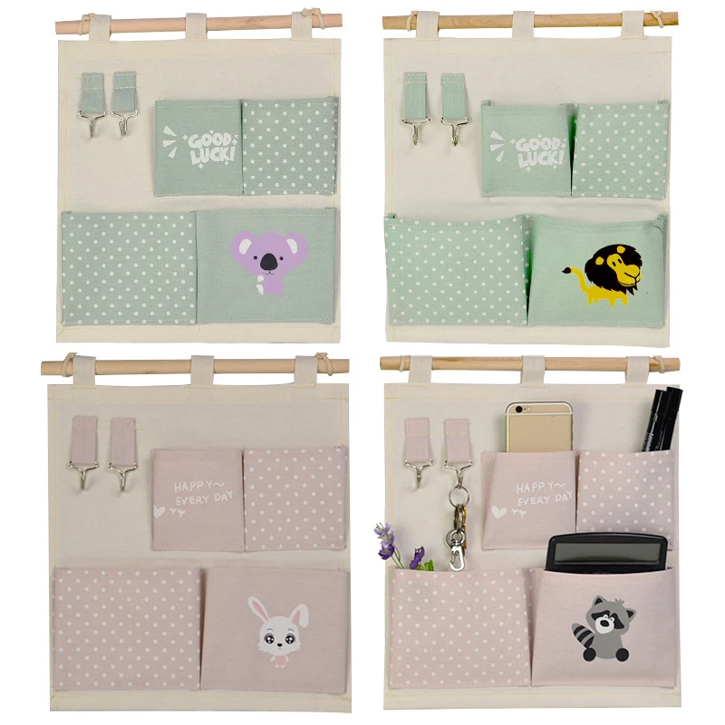 

Лидер продаж 2019, холщовая подвесная сумка для хранения детских игрушек, мультяшная подвесная сумка для хранения, отделка