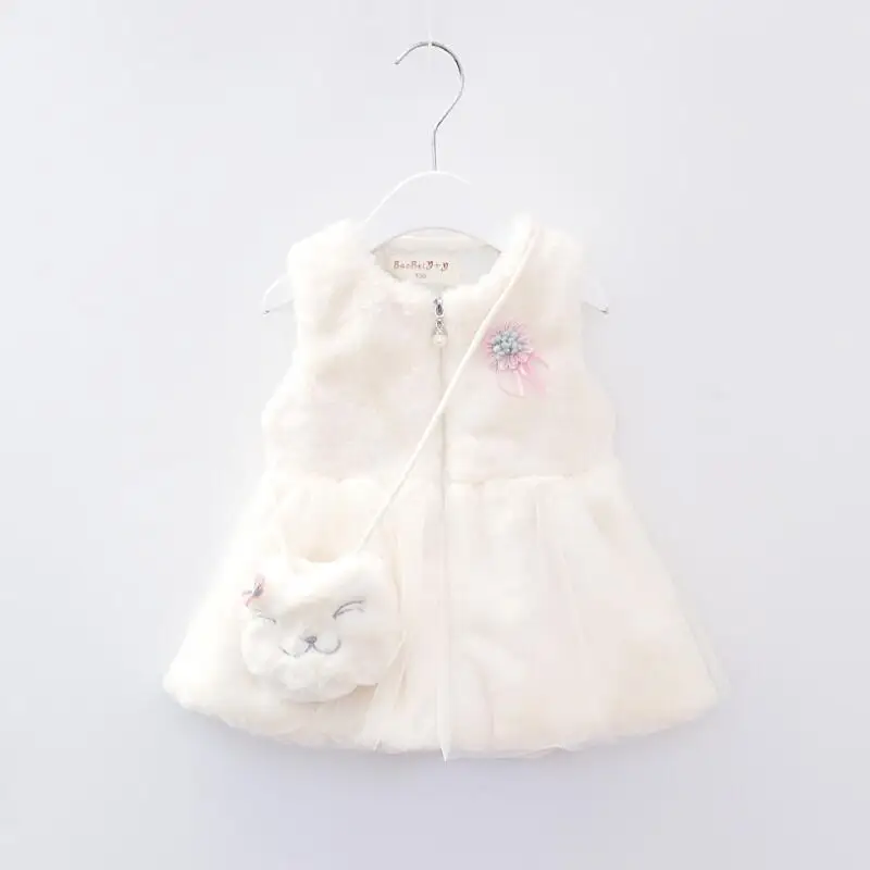 2017 осень-зима однотонная теплая детская Куртка для девочек верхняя одежда Мех