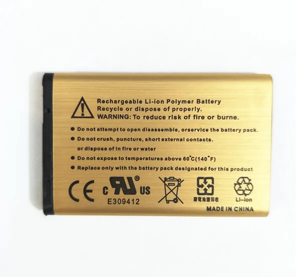 АЗК 2450mAh Золотой BL-5C BL 5C Батарея для Nokia 1100 1200 1650 2300 2310 2600 2610 3100 3120 3650 5130 6030 6600 6263 6230 6630