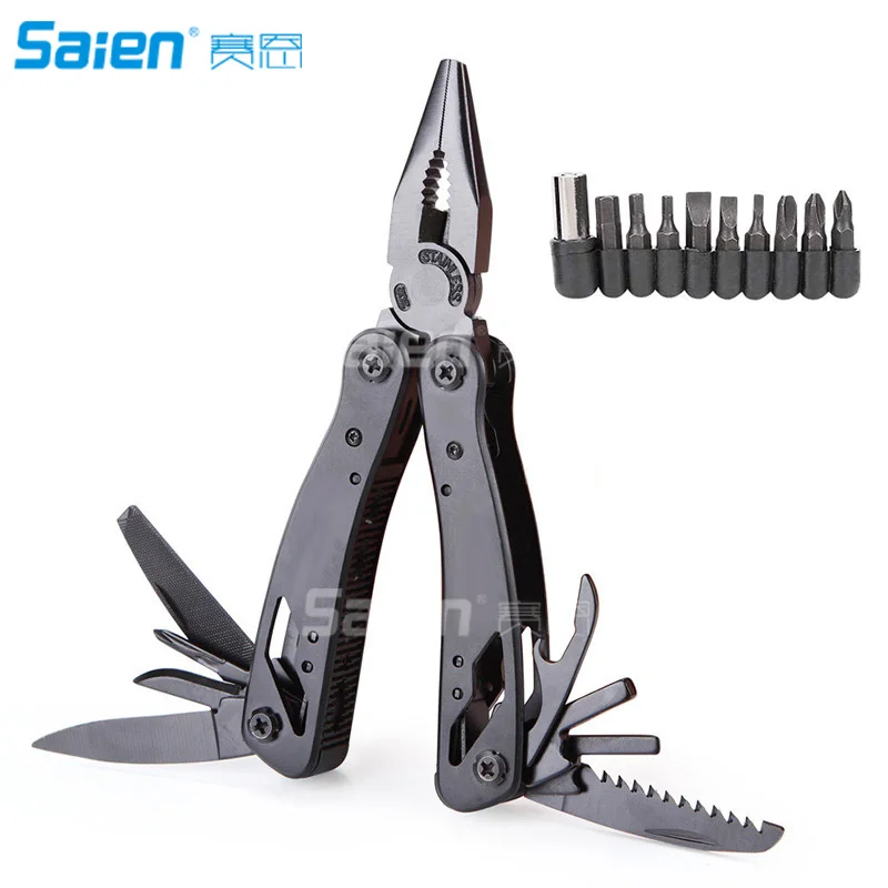 

Folding Pincers - Multi-Function 12 in 1 Folding Mini Tool Cable Cutter Pincers Bottle Opener Screwdriver Saw