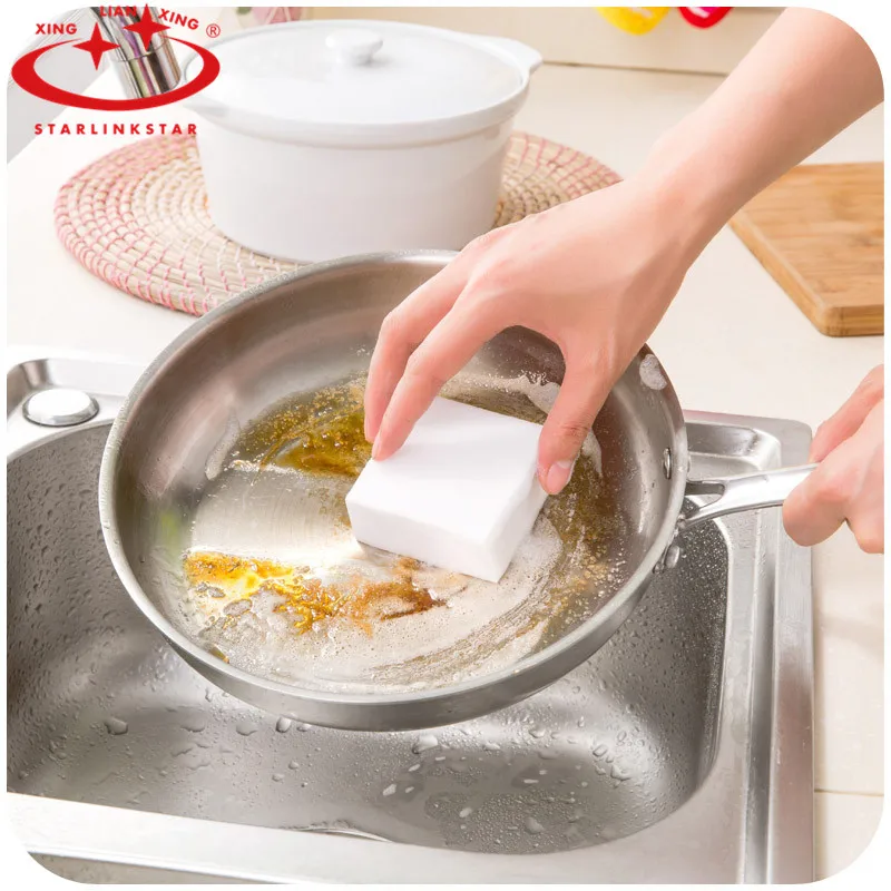 100 шт./лот меламиновая губка высокой плотности волшебная Ластик для мытья посуды