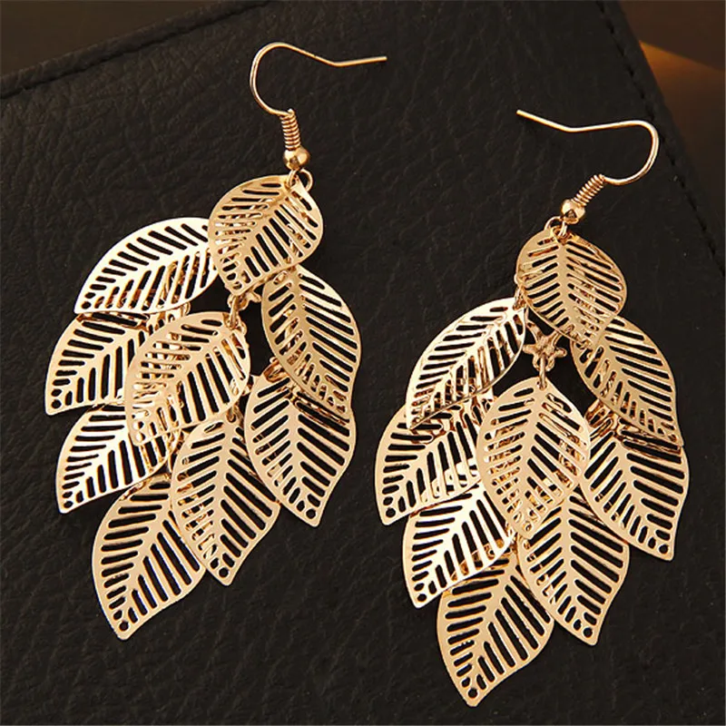 Модные серьги для женщин Boucle d'oreille винтажные Золотые/Серебристые Длинные в