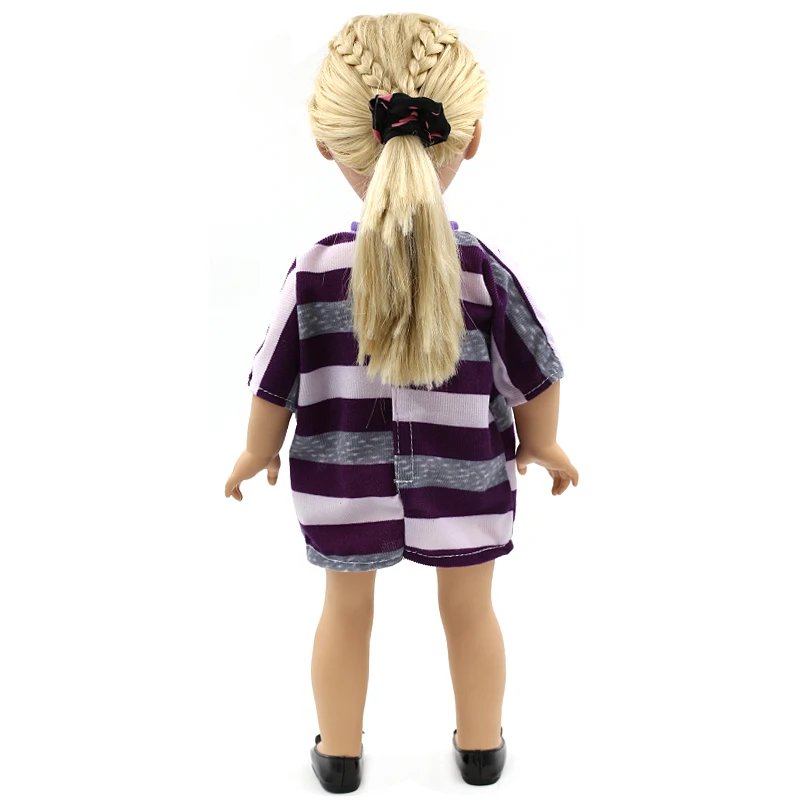 new arrival Princess Dress Doll Clothes fit 43cm Baby Born Purple Stripes and Accessories for kids party gift | Игрушки и хобби