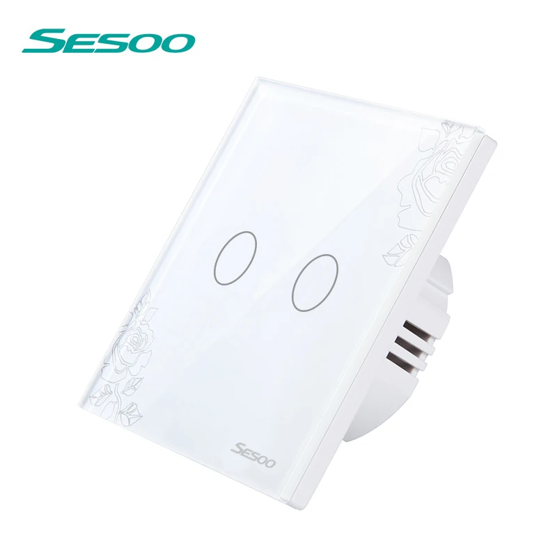 SESOO водонепроницаемый настенный сенсорный выключатель 2 банды 1 способ пульт