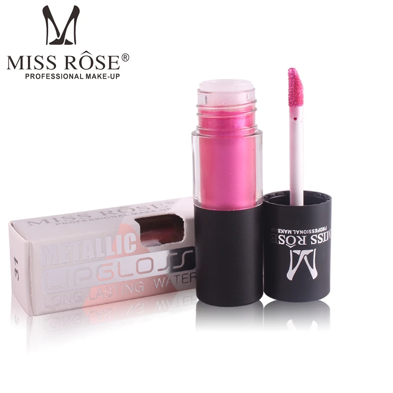 Miss rose Металлический блеск для губ 5g 12 цветов водостойкая стойкая зеркальная