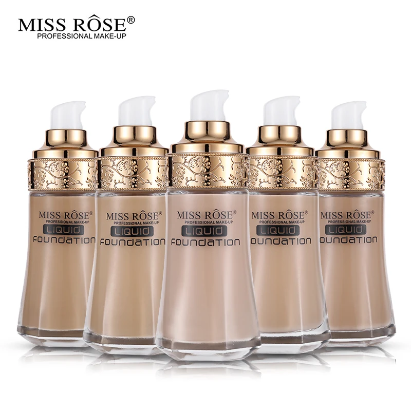 Основа для макияжа Miss Rose Жидкая основа лица полное покрытие увлажняющий