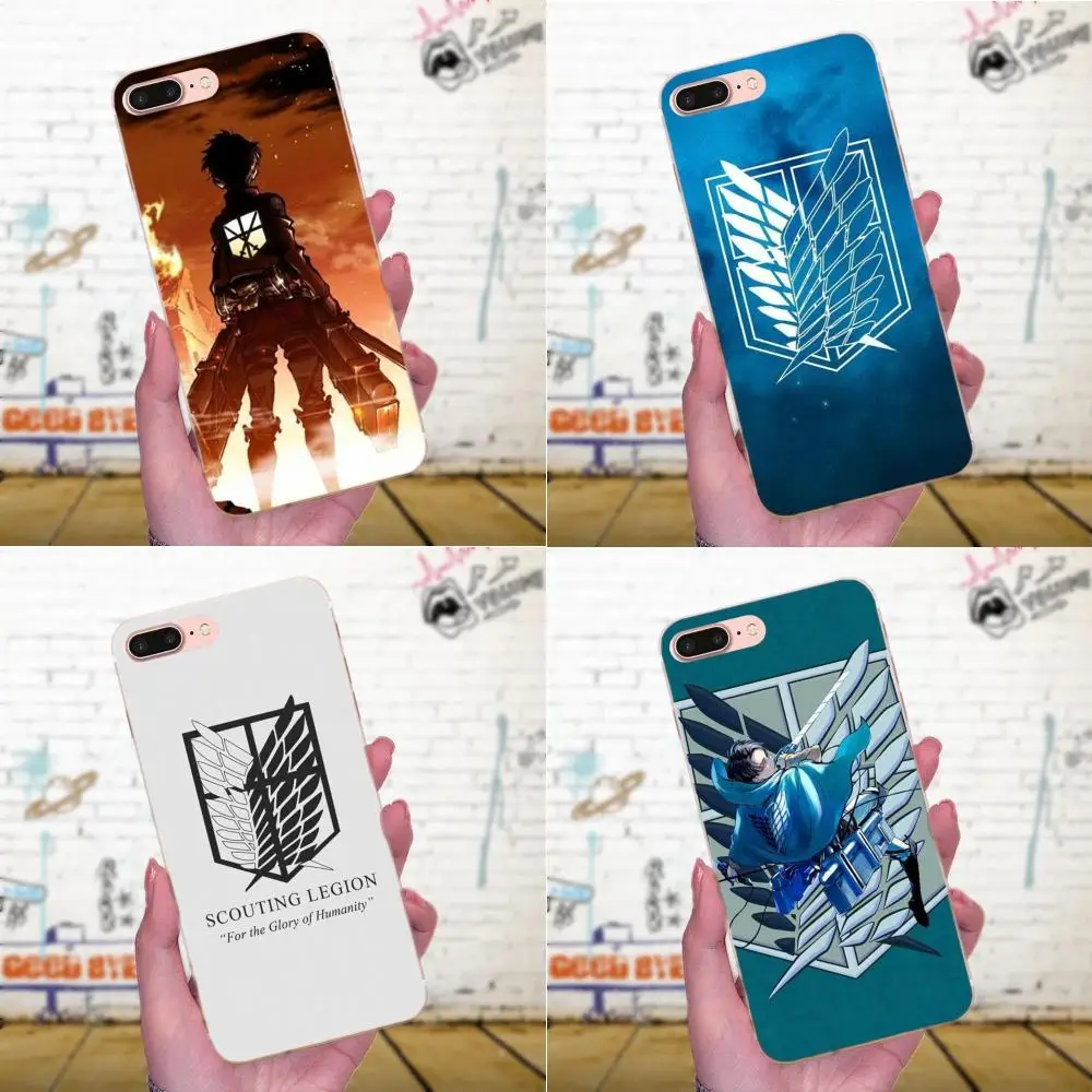 Японское аниме Атака Титанов красивое для Huawei P7 Honor 4C 5A 5C 5X 6 6C 6A 6X 7 7X 8 9 V8 V10 Y3II Y5II Y6II