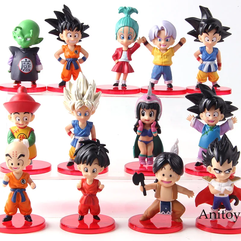 Детства Сын Гохан Готен Goku Krillin высокого шорты «Вегета» пикколо Upa Bulla Чичи фигурка "Dragon Ball" Акция подарки для мальчиков 13 шт./компл