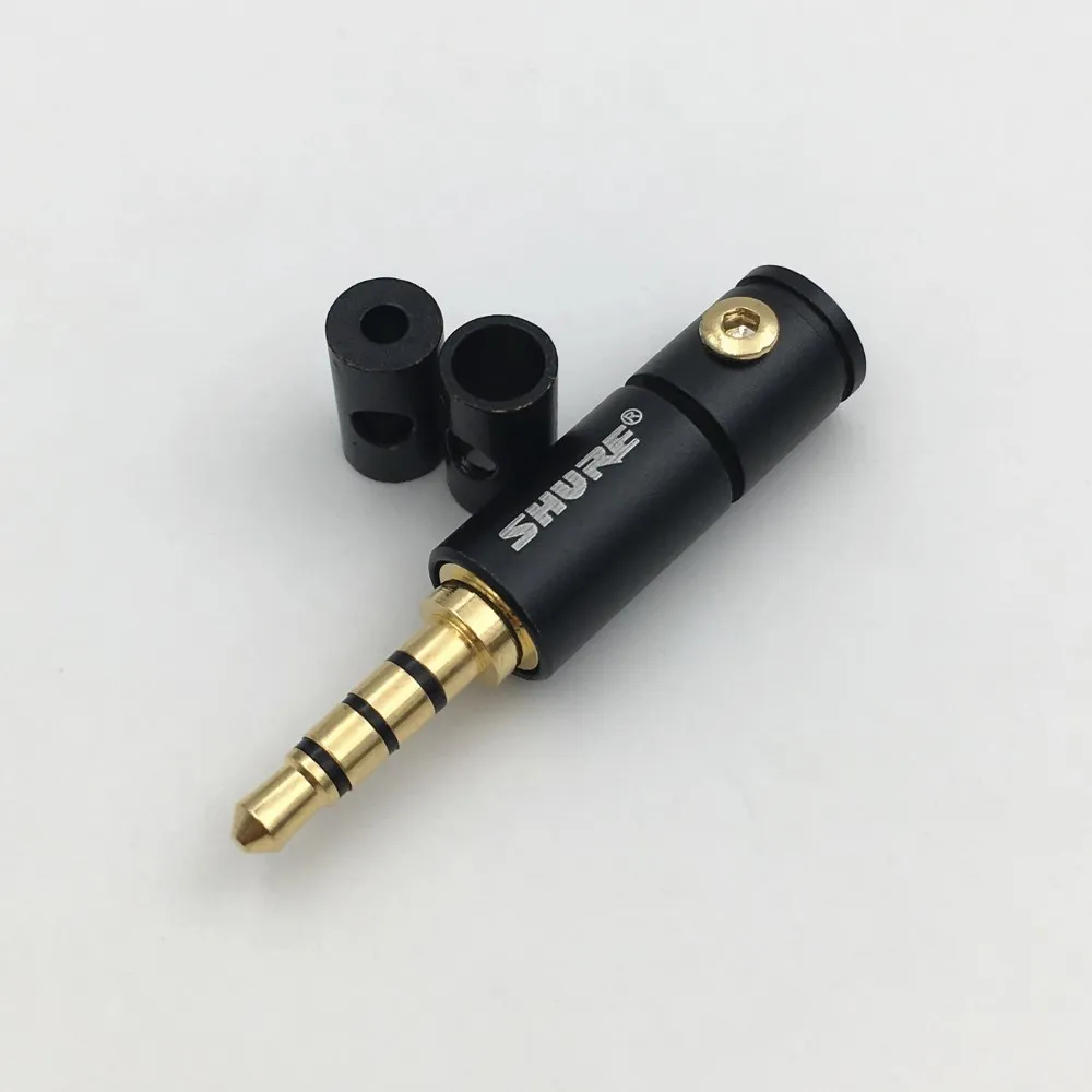 3.5mm 4 Pole 1 шт. 2,5 мм 3,5 3/4 полюса стерео штекер Jack 2,5/3,5 аудио разъем DIY припоя адаптер для Shure 2 мм 4 мм 6 мм кабель - Цвет: 3.5mm 4 Pole