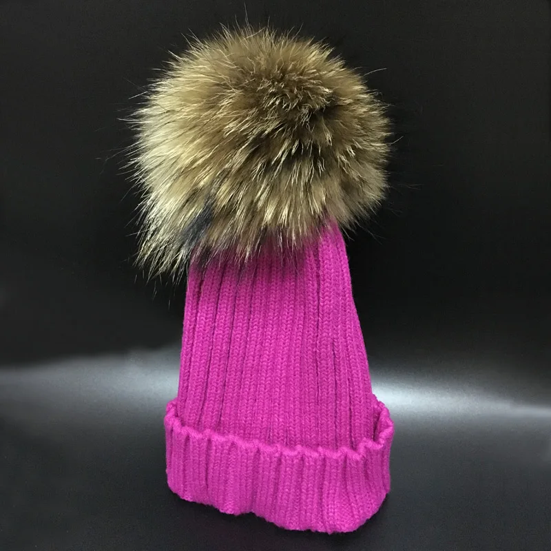 Новинка 2019 шапка с помпоном из меха норки и лисы зимняя женская помпонами для