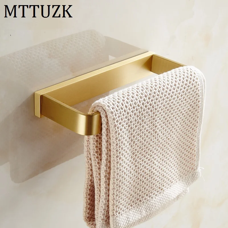 MTTUZK цельное Латунное матовое Золотое квадратное кольцо для полотенец черный держатель для полотенец для ванной комнаты настенный держатель для полотенец аксессуары для ванной комнаты