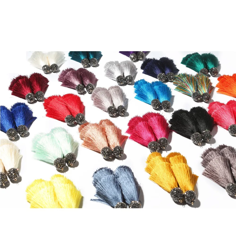 GUFEATHER L190 7.9cm jewelry accessories parts making hand made silk tassel overlapping diy | Украшения и аксессуары