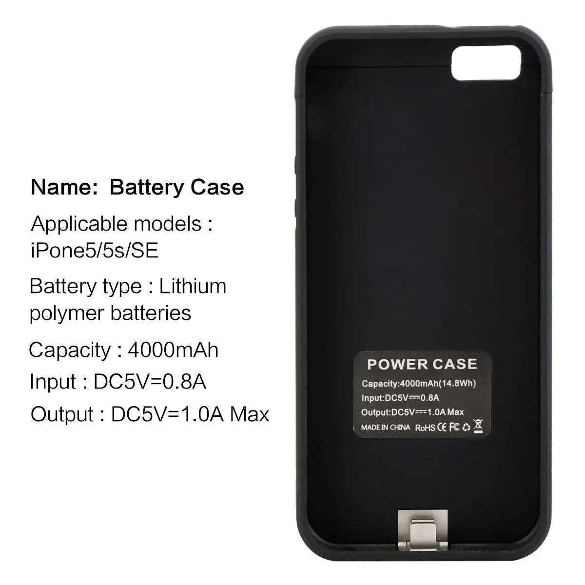 Чехол для iPhone SE 5SE 5 5S зарядное устройство аккумулятор 4000 мАч iphone 5|Чехлы с