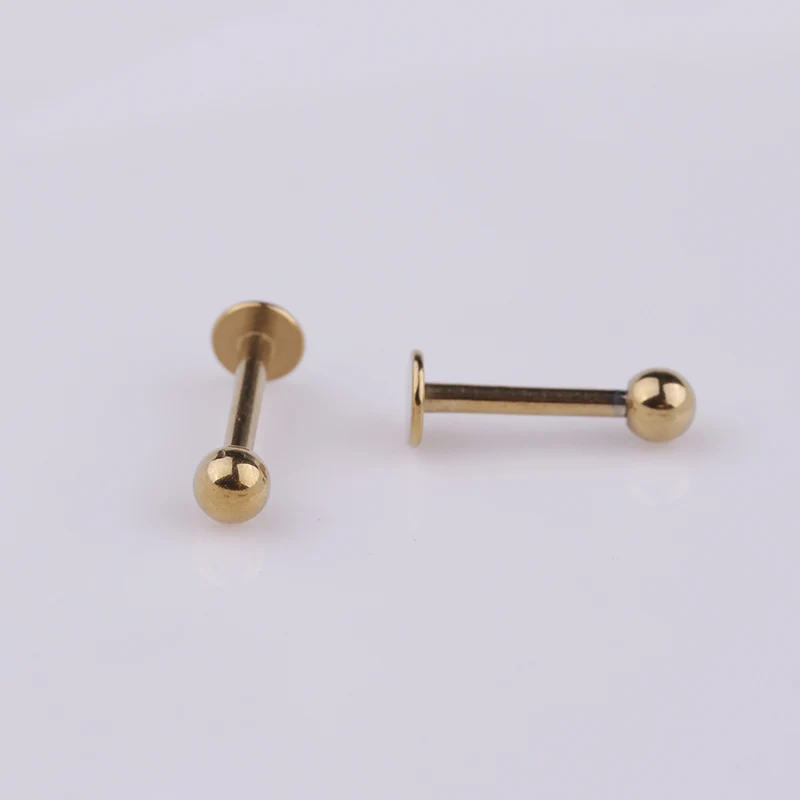 Sellsets золото Цвет 24 шт./лот 1.2*8*3 мм Циркуляр штангой Подкова кривая Спайк Украшения для тела язык Кольца