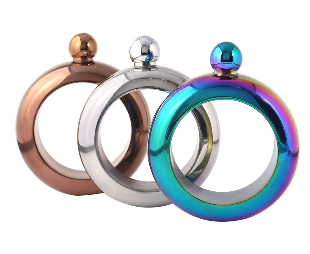 Серебристая, золотистая, радужная колба 3,5 унций, нержавеющая сталь, фляга с воронкой в подарок, фляжка для виски, бутылка для вина, кружка wisy Jerry Can