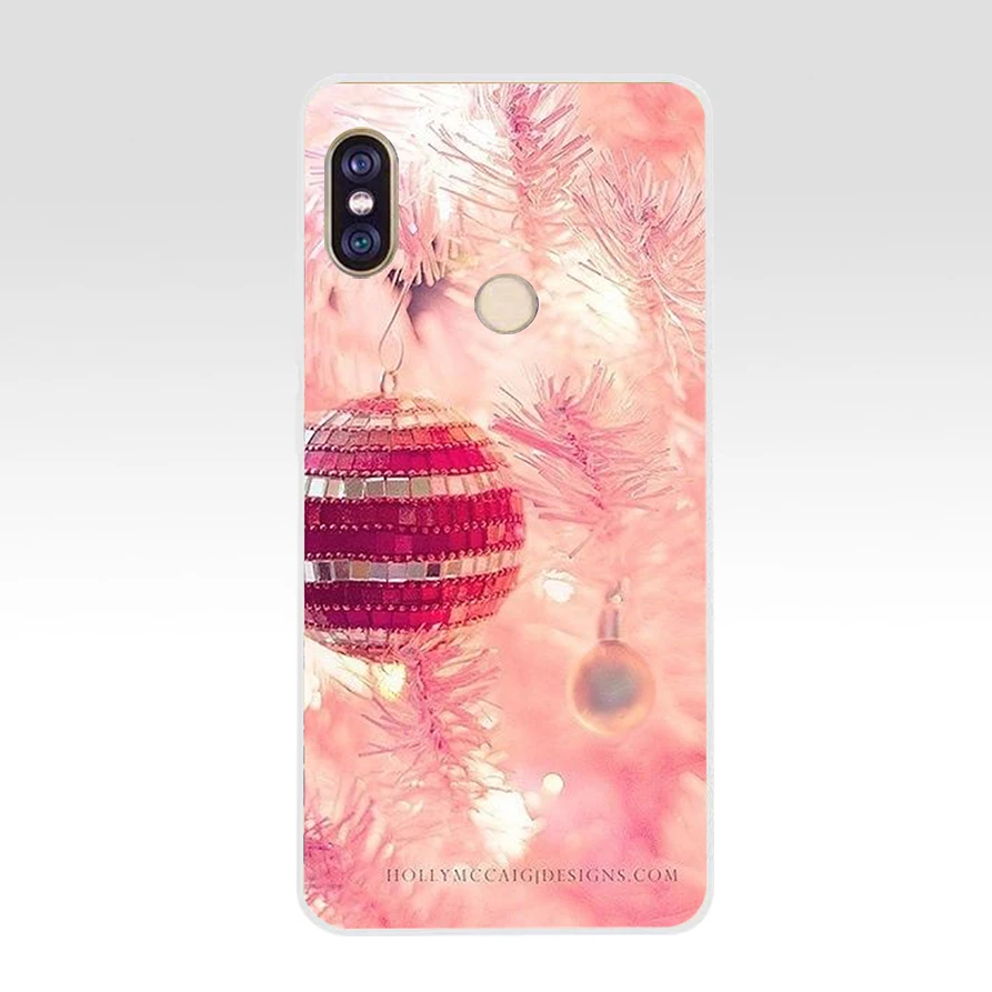 123A pink Christmas Ball Lights Ornaments Soft Silicone Tpu Cover phone Case for xiaomi redmi 6 pro note 5 plus 4 4x mi 8 | Мобильные