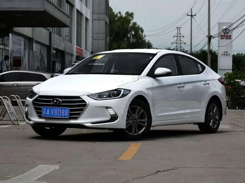 1 компл. Бампер головной светильник для hyundai Elantra Дневной светильник~ 2018y автомобильные аксессуары светодиодный DRL налобный фонарь для Elantra противотуманный светильник