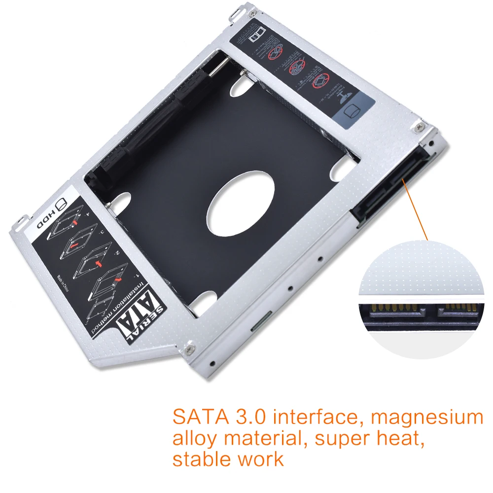Чехол TISHRIC для установки второго жесткого диска 9 5 мм SATA 3 0 SSD DVD HDD чехол Optibay Macbook Air