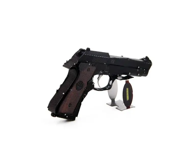 Мода 7,2x1,2x4,6 см 3D сборная металлическая мини-цветная модель пистолета Beretta 92 не может снимать подарок для детей A414