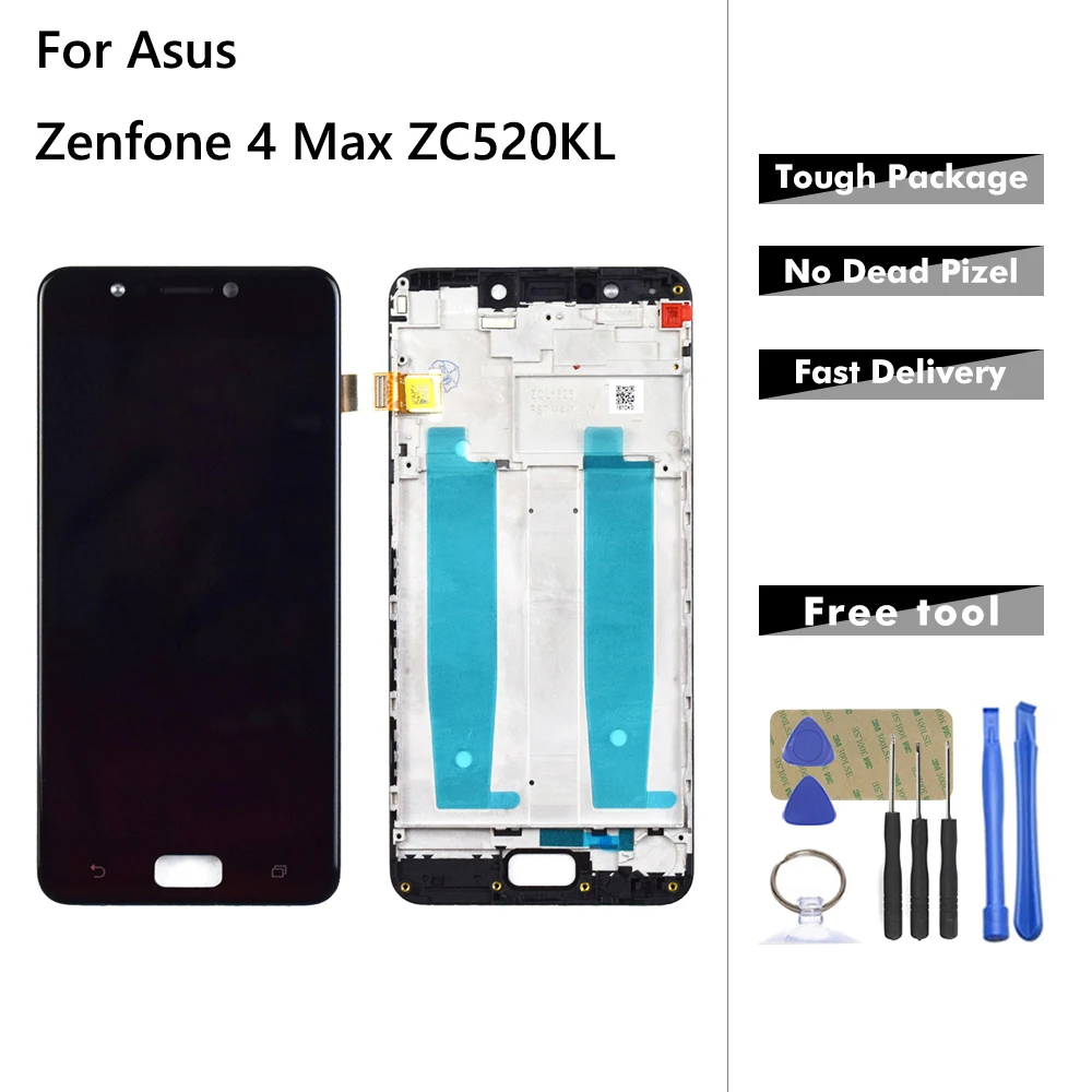 ЖК-дисплей с сенсорным экраном и дигитайзером в сборе для Asus Zenfone 4 Max ZC520KL Замена
