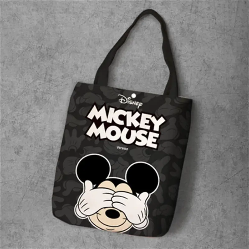 Сумки Disney cartoon дамская сумка для покупок Холщовая Сумка с Микки Маусом и Минни