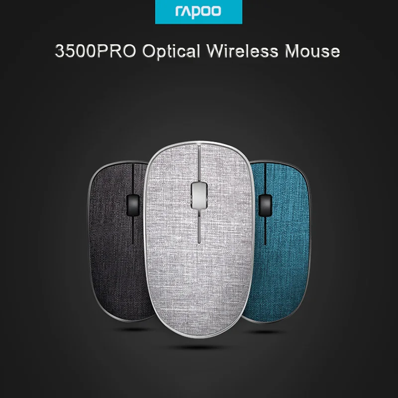 Rapoo оригинальная тканевая оптическая беспроводная мышь USB игровая мышь с мягкой тканевой крышкой Супер тонкая портативная для ноутбука компьютера