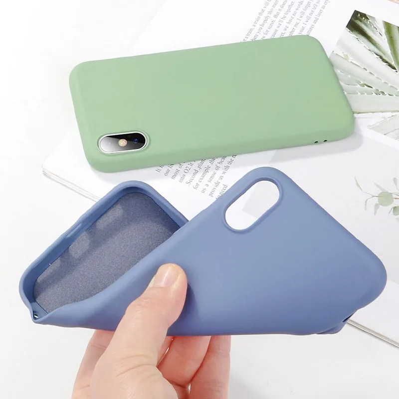 TIKITAKA мягкий силиконовый ударопрочный чехол для iPhone X XS XR XS Max 8 7 6 6 S Plus candy color Резиновая Защитная задняя крышка