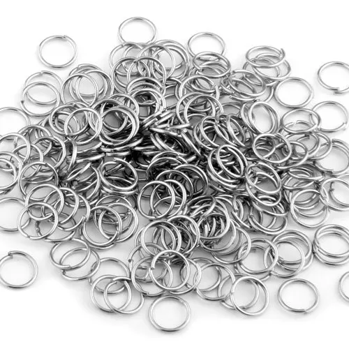 

1000X Silver Tone Metal Jump Split Rings Connectors 8mm HOT