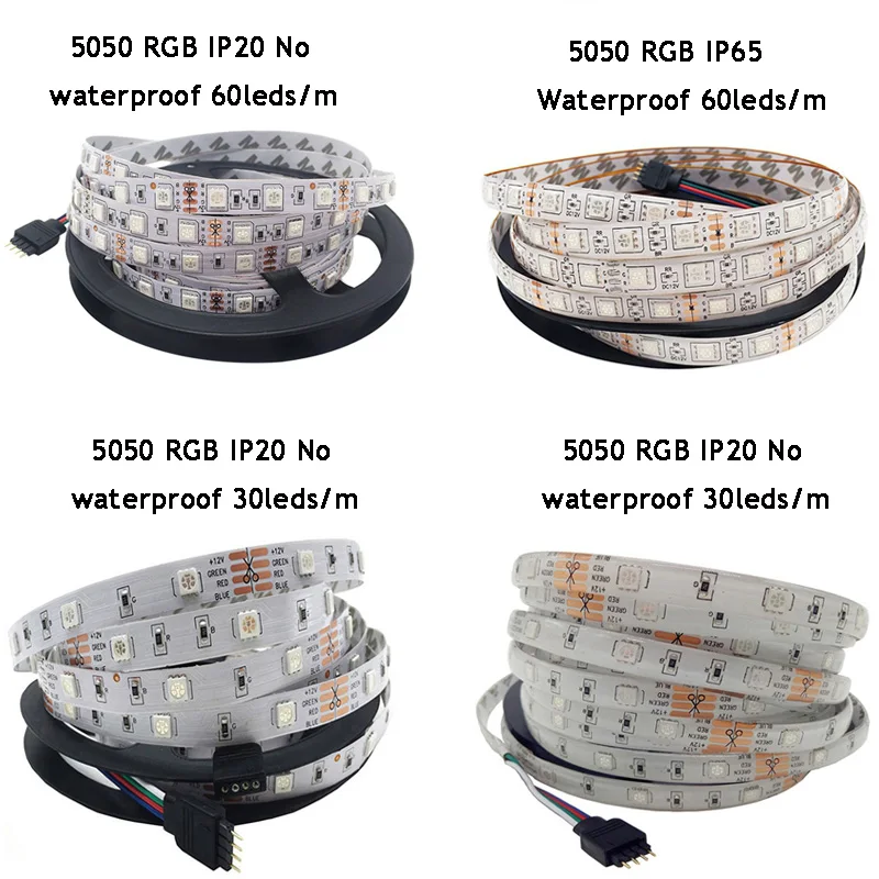 Набор RGB светодиодных лент 12 В Светодиодная лента 5050 60 Светодиодный/m 30