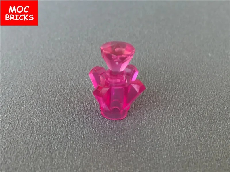 50 шт./лот MOC Кирпичи DIY духи транс Лайт рок 1x1 кристалл 4 точки драгоценность 11127