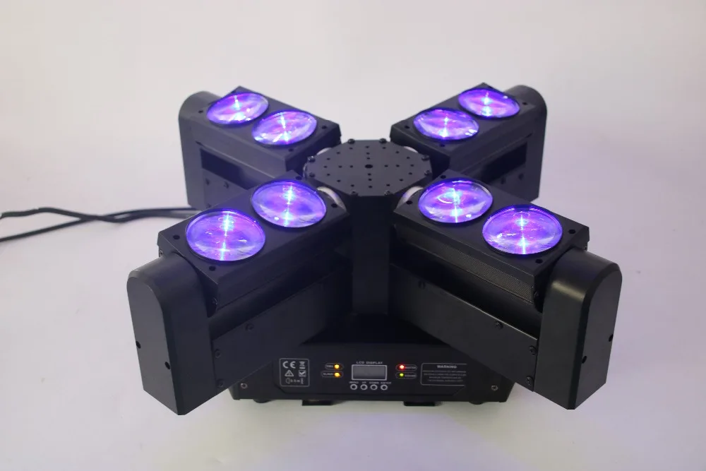 2018 Новое поступление 8x12 Вт rgbw 4 в 1 cree led Луч движущаяся головка dmx сценическое