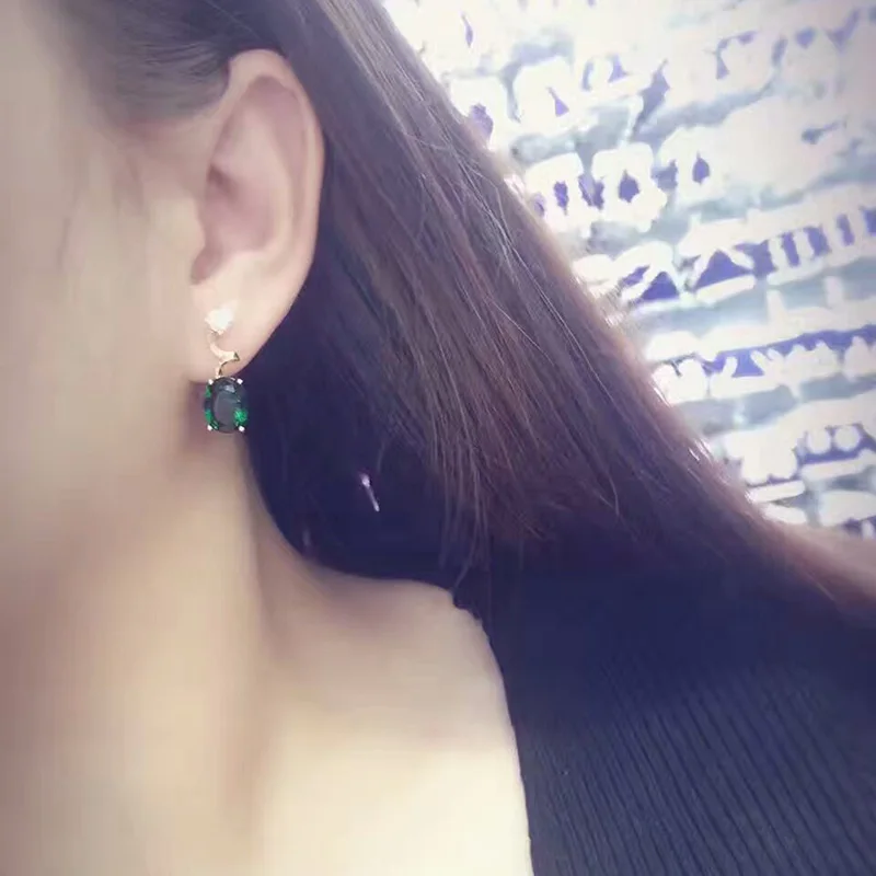 Женские Висячие серьги в форме растения YAN MEI AAA с кубическим цирконием подарок на